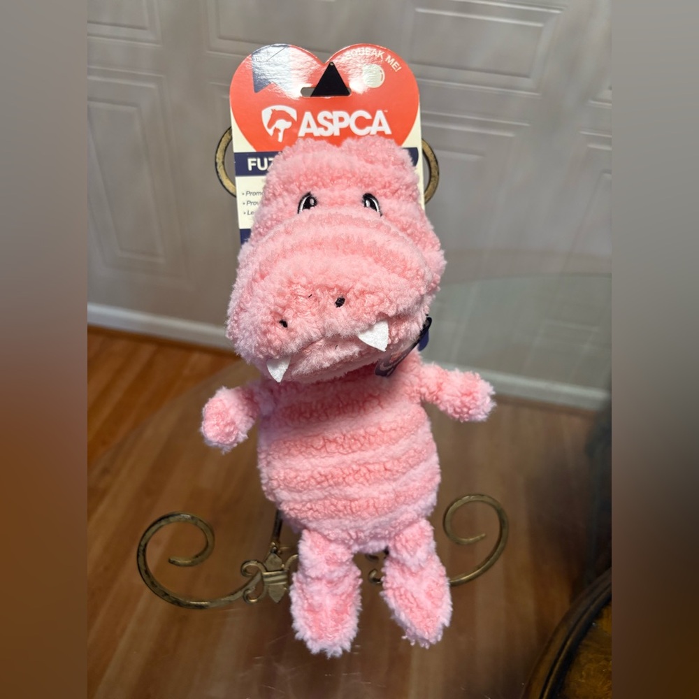 ASPCA Fuzzy Dino Friends Dinosaur-  Squeaky Dog Toy 12”